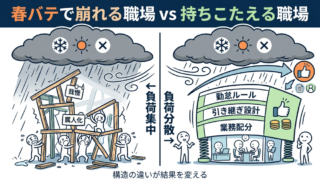 春バテで現場が崩れる会社と、崩れない会社の違い
