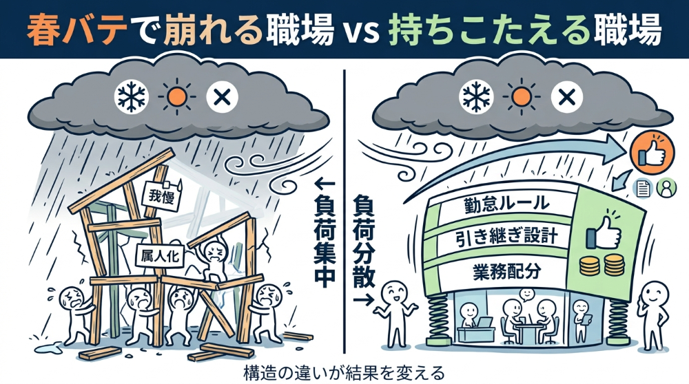 春バテで現場が崩れる会社と、崩れない会社の違い