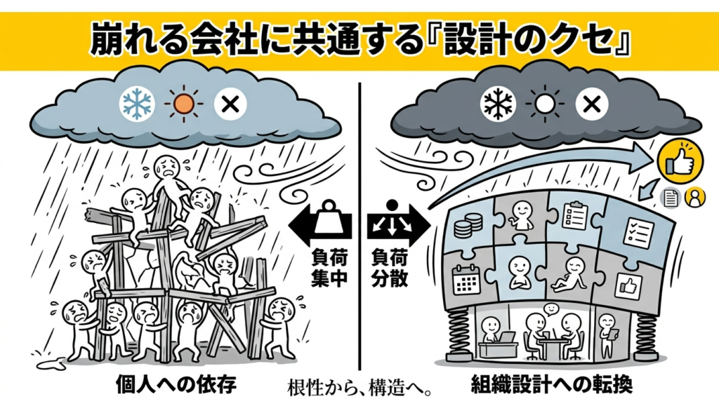なぜ同じ環境で現場の崩れ方に「差」が出るのか?