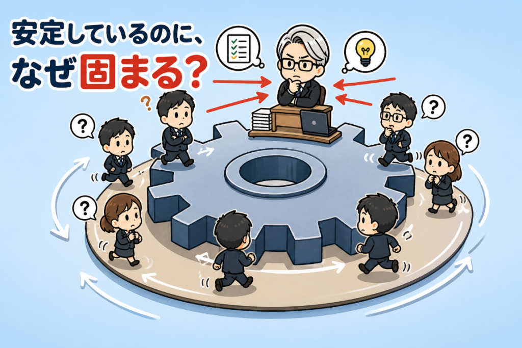 安定しているのに、なぜ固まっていくのか